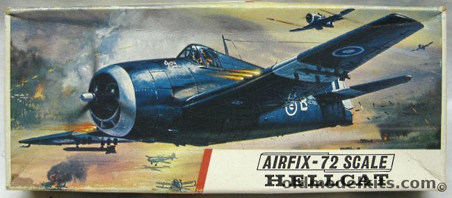 Airfix 1/72 Hellcat F6F-3 or F6F-5 - US Navy or FAA - (F6F3 F6F5) Type Three Logo Issue, 253 plastic model kit